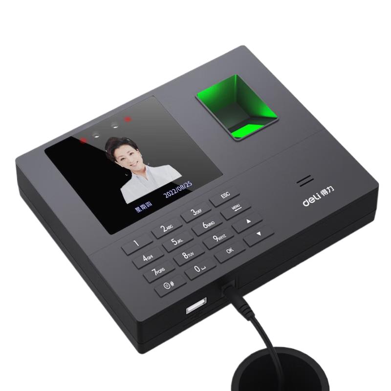 

Deli Facial Fingerprint Bluetooth Time Clock CN plug (adapter included)