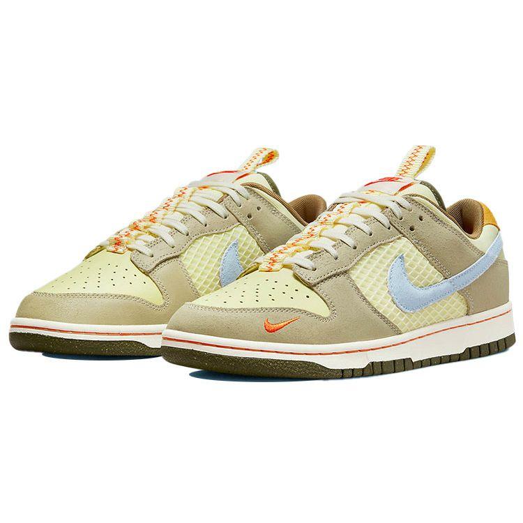 Nike Dunk Low Cartoon Men Sneakers Yellow Alabaster Celestine-Blue DX6038-741