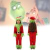Adorable Christmas Grinch Costume For Kids In Soft Polyester For Festive Celebrations
