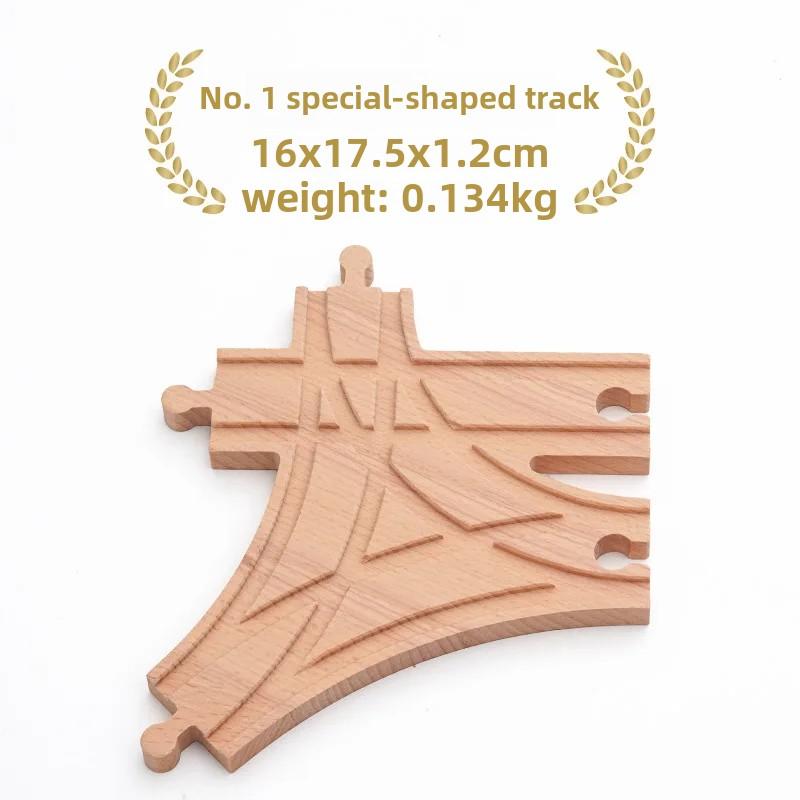 Wooden Small Track Train Toy Children's Set Magnetic Train Bulk Accessories Track K X Track Boy Birthday Toy Gift X10