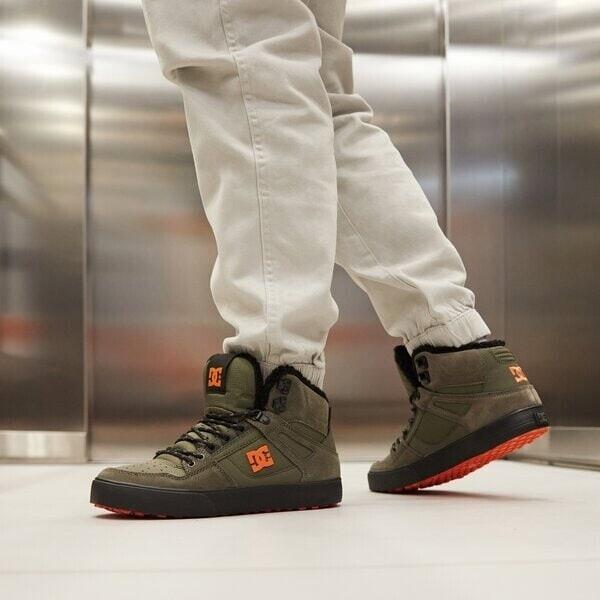 Sneakers DC Shoes Pure High Top Wc Wnt Dusty Olive/orange