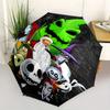 Nightmare Before Christmas Characters Automatic Opening and Closing Umbrella - 8 Ribs Portable Folding Umbrella with Plastic Handle, Suitabl