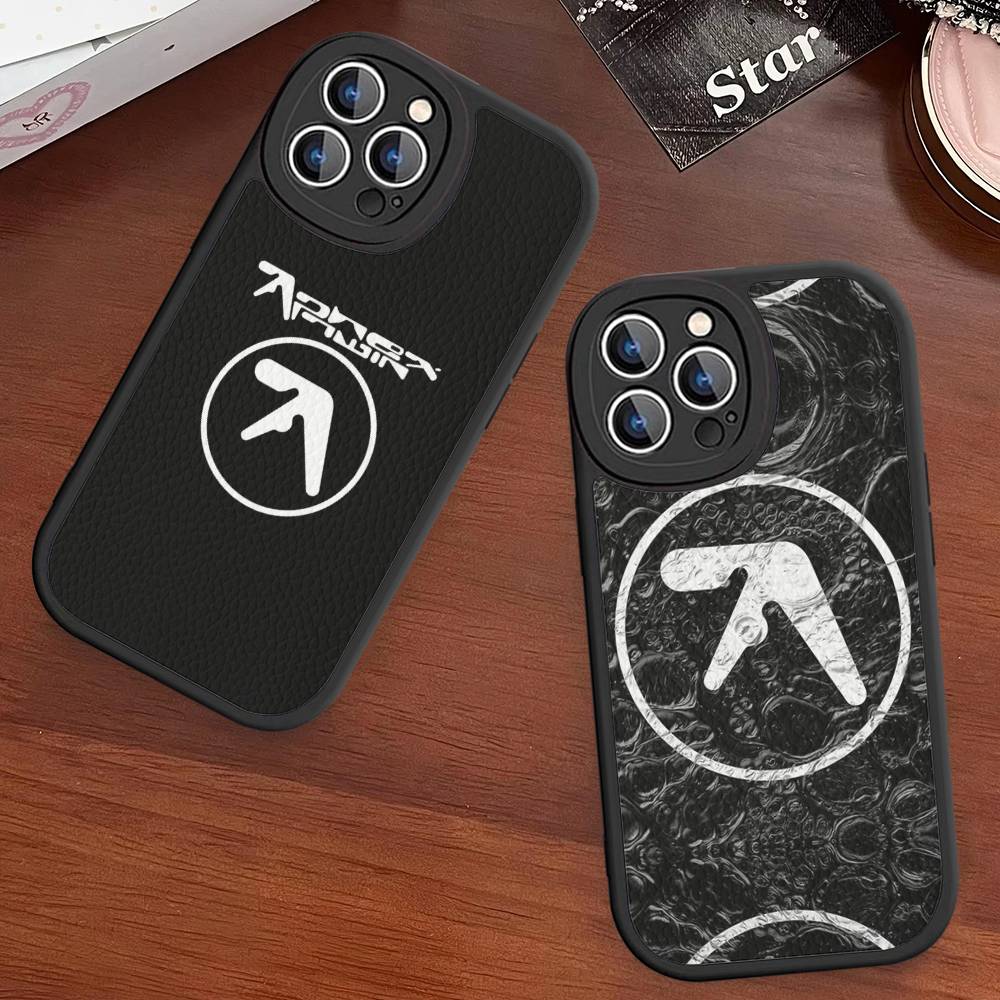 DJ A-Aphex T-Twins Leather Phone Case For iPhone 16 15 14 13 12 11 Pro Max Plus Cover