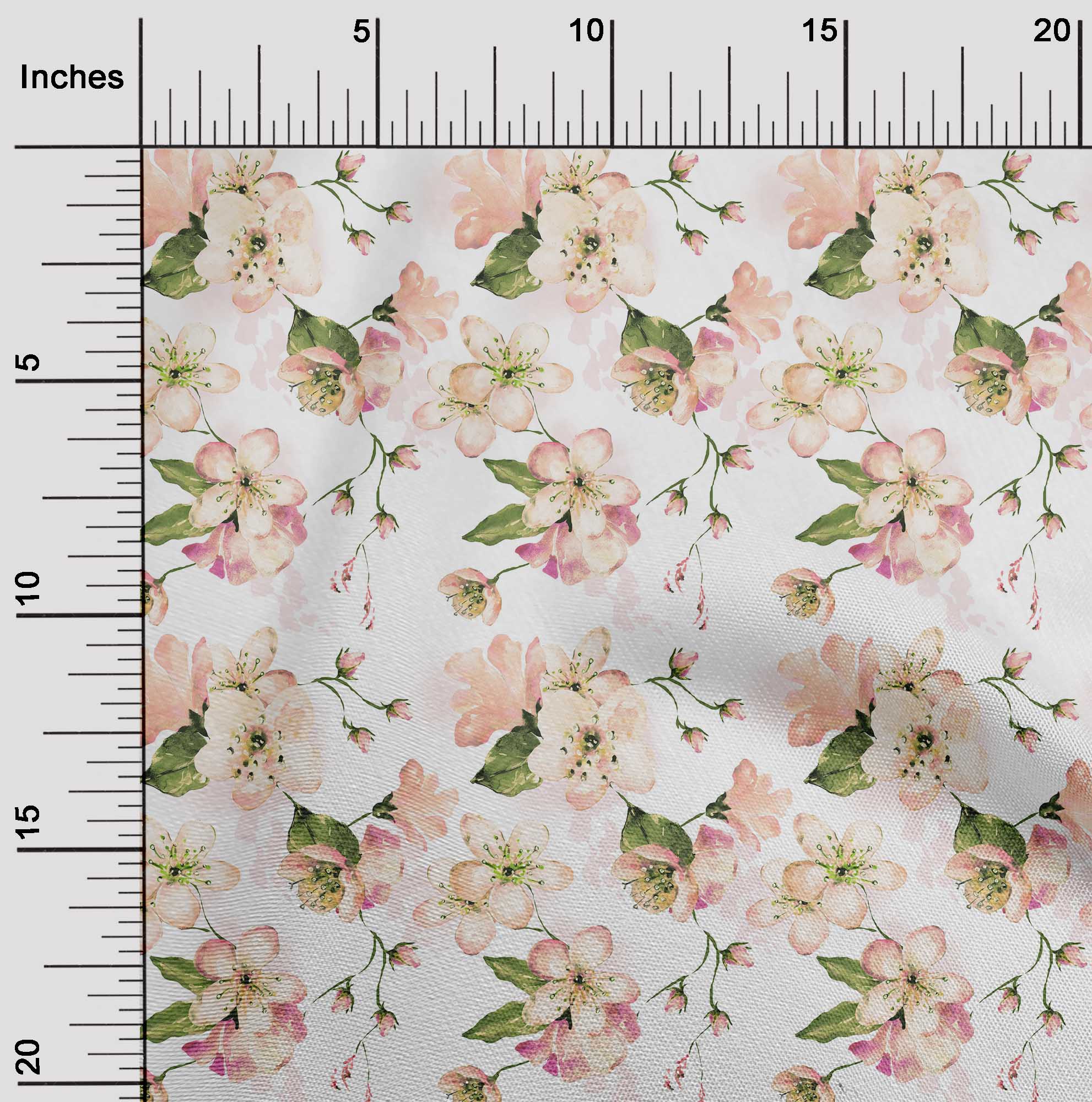 

oneOone Cotton Flex Mint Fabric Florals Fabric For Sewing Printed Craft Fabric By The Yard 40 Inch 42 Inch Wide - Viscose Chiffon персиковий
