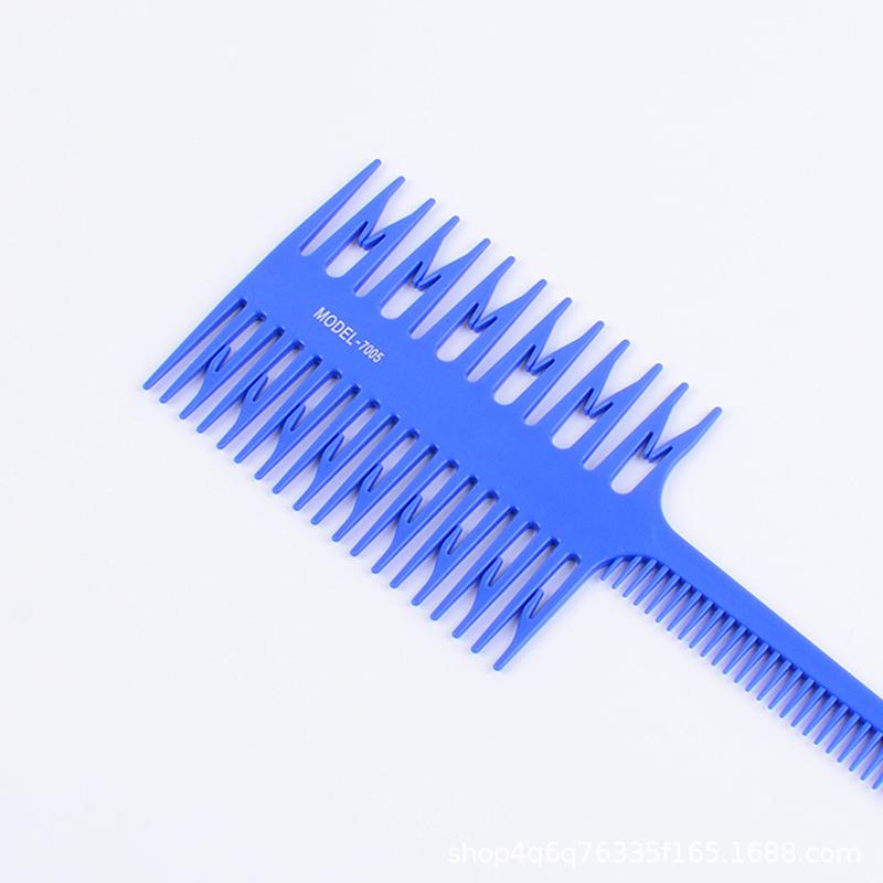 Barber Tool Artifact Double-Sided Coloring Highlighting Comb Wide Tooth Zone Dyeing Comb Fish Bone Hair Brush Salon Accessaries