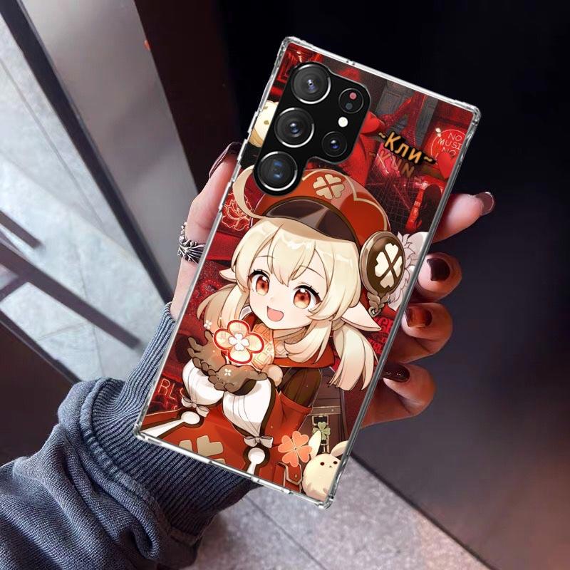 Genshin Impact Klee Phone Case For Samsung Galaxy S26 S25 Edge S24 S23 Ultra S22 Plus S21 S20 FE Soft TPU Back Cover Funda Galax