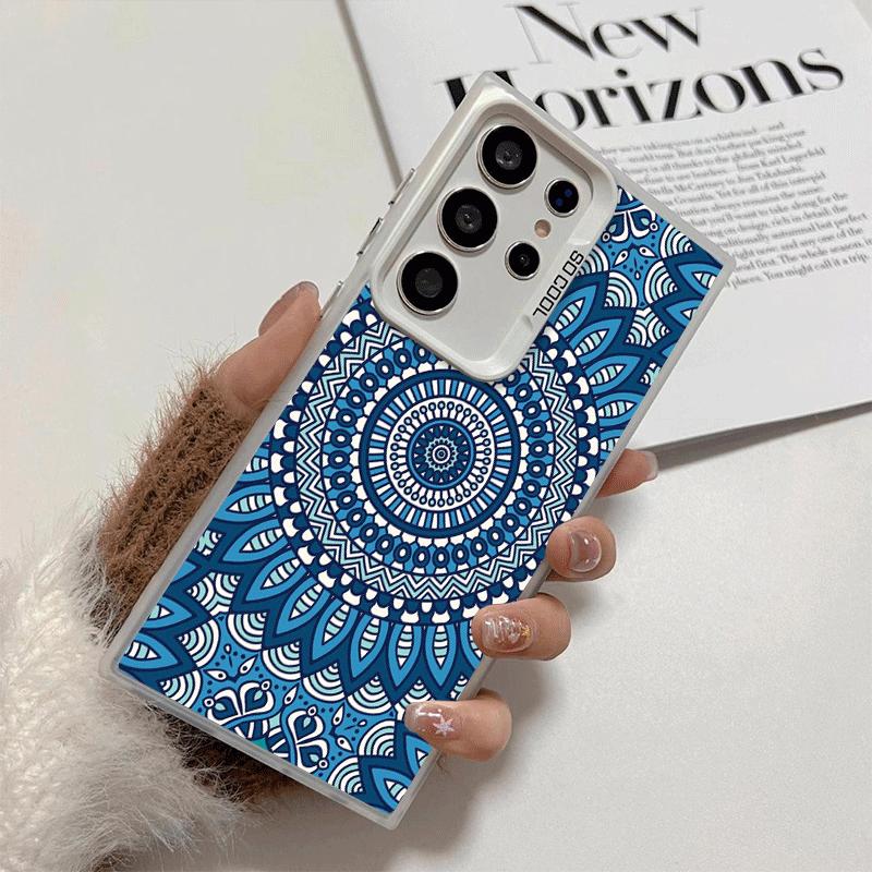 Mandala Style Pattern Shockproof Phone Case for Samsung Galaxy S26 Edge S25 Ultra S24 FE S23 Plus S21 Cover Anti Fall Fundas