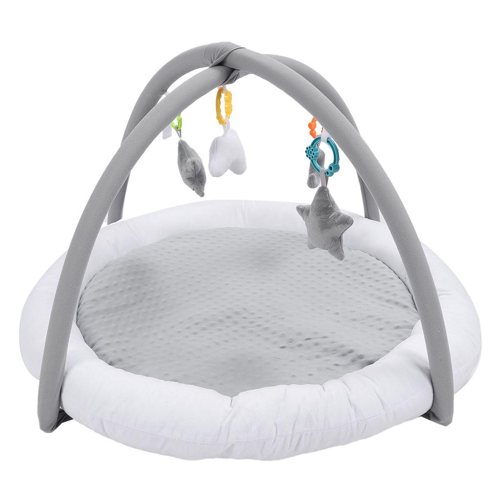 Plush Baby Play Gym Mat Sensory Development Thick Soft Cotton Filling Round Shaped Tummy Time
