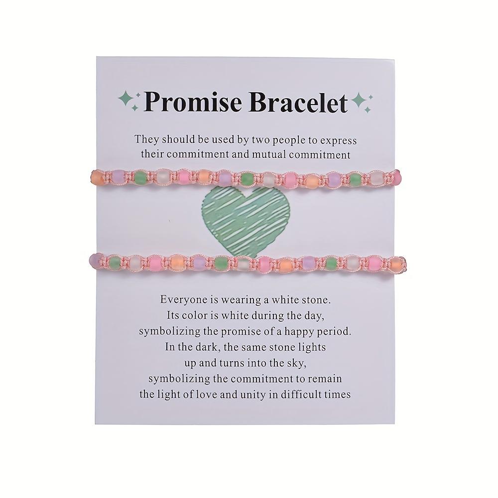 

Acrylic Luminous Beads Beaded Bracelet Style Friendship Bracelet For Music Festival розовый