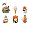 Spooky Halloween Decor for Home 6 Pcs Refrigerator Magnets, Grim Reaper Pumpkin Skull Ghost Festive Kitchen Accessories Reusable Magnetic Sticker