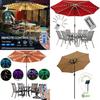 Outdoor Sun Umbrella Light String With Remote Control Waterproof Rgb For Camping Decor