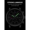 POEDAGAR Functional Luxury Man Wristwatch Date Waterproof Luminous Chronograph Men Watch Male Leather Quartz Watches