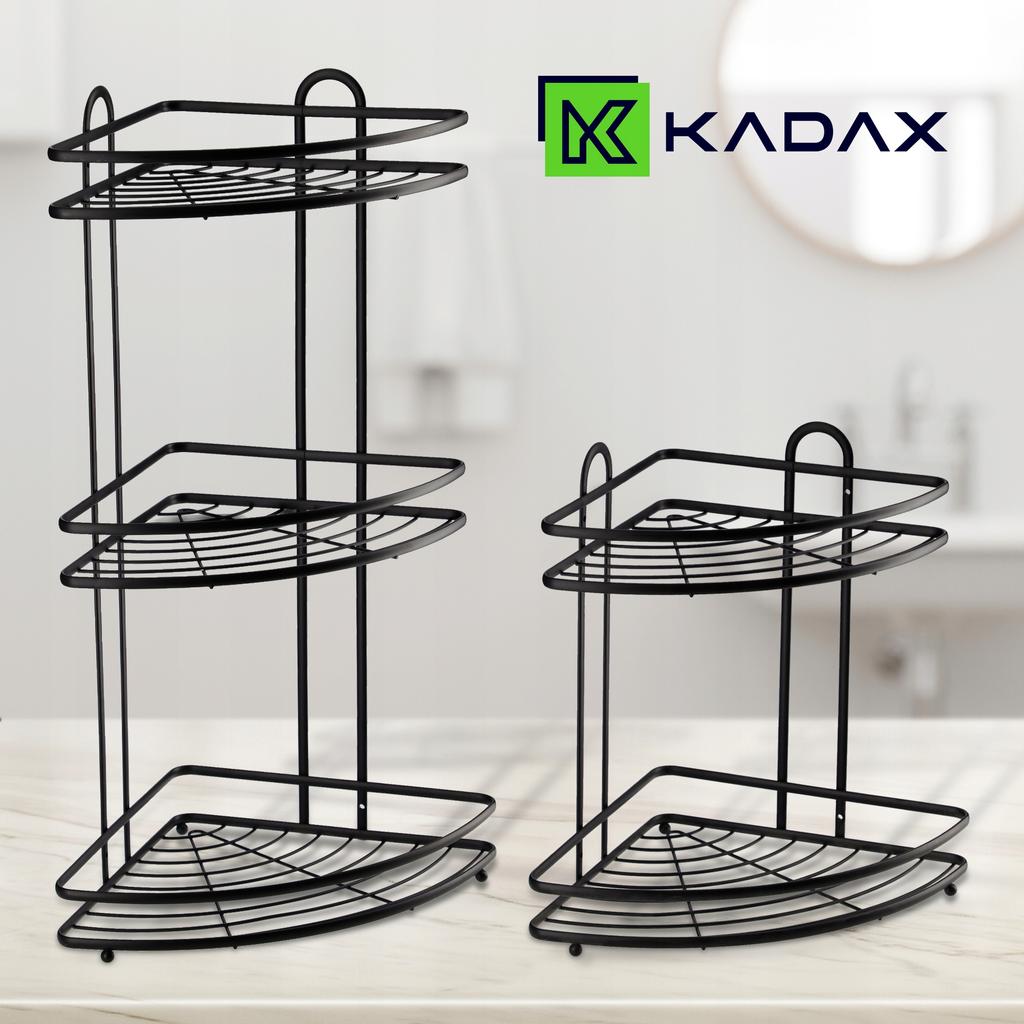 KADAX Eckregal Wandmontage Badezimmer Schwarz