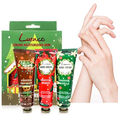 3ks/sada 30ml Sada krémů na ruce Hydratační tělové mléko Vánoční dárek Krém na podzim/zimu