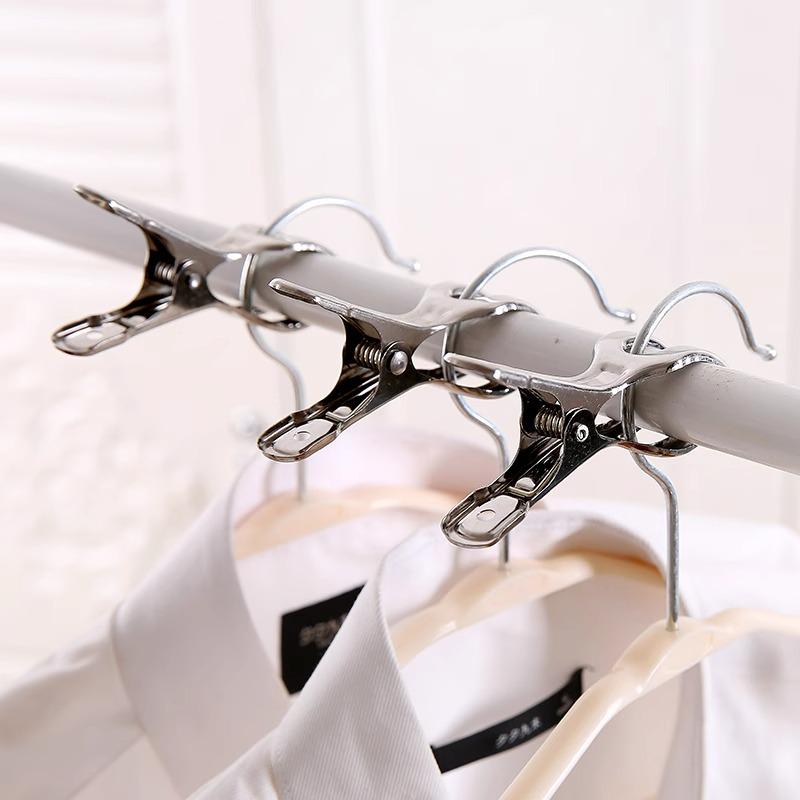 Stainless Steel Windproof Clothes Drying Clips - Large, Heavy-Duty Quilt and Sock Clips.