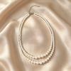 Elegant Retro Double-Layer Clavicle Necklace: Chic and Versatile Fashion Accessory for Commute and Formal Wear.