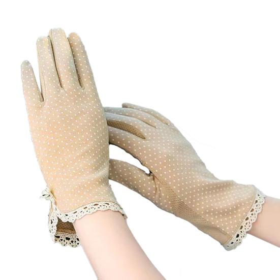 1 Pair Sun Protection Gloves Extra Soft Breathable Non-slip Design Sweat-absorption Elastic UV