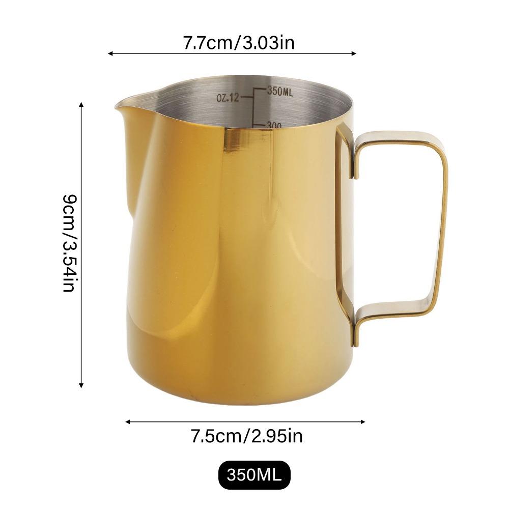 Mit Skala Milchkännchen 350 ml Fassungsvermögen Latte Art Kännchen Kaffeezubereitung