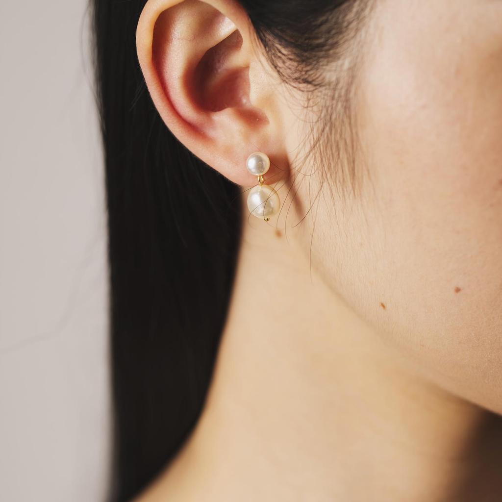 ANDYWEN 925 Sterling Silver Gold 5.8mm 8mm Pearl Drop Stud Earring Women Luxury  Pearl Women Winter 2023 New Jewelry