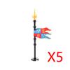 Military Building Blocks Solider Figures Medieval Crusaders Jerusalem Black Hawk Red Lion Knights Accessories Flags Vest MOC