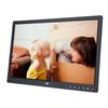 15" HD Screen Touch Button Digital Photo Frame Alarm Clock MP34 Movie Player (Black)