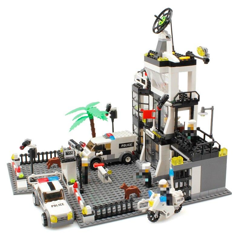 Полицейский участок KAZI 6725 Игрушечные городские строительные блоки DIY Тюремные — фото 2