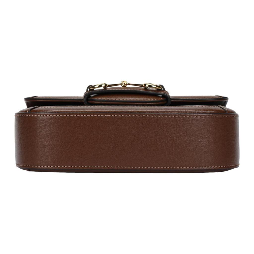 Gucci Fibbia d'Oro 1955 Vintage con Morsetto e Fibbia Morsetto Cinturino Intrecciato con Logo Invecchiato