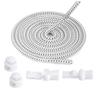 1 pair Colorful elastic band circular spring buckle adult and child elastic no tying, black and white lazy shoelaces