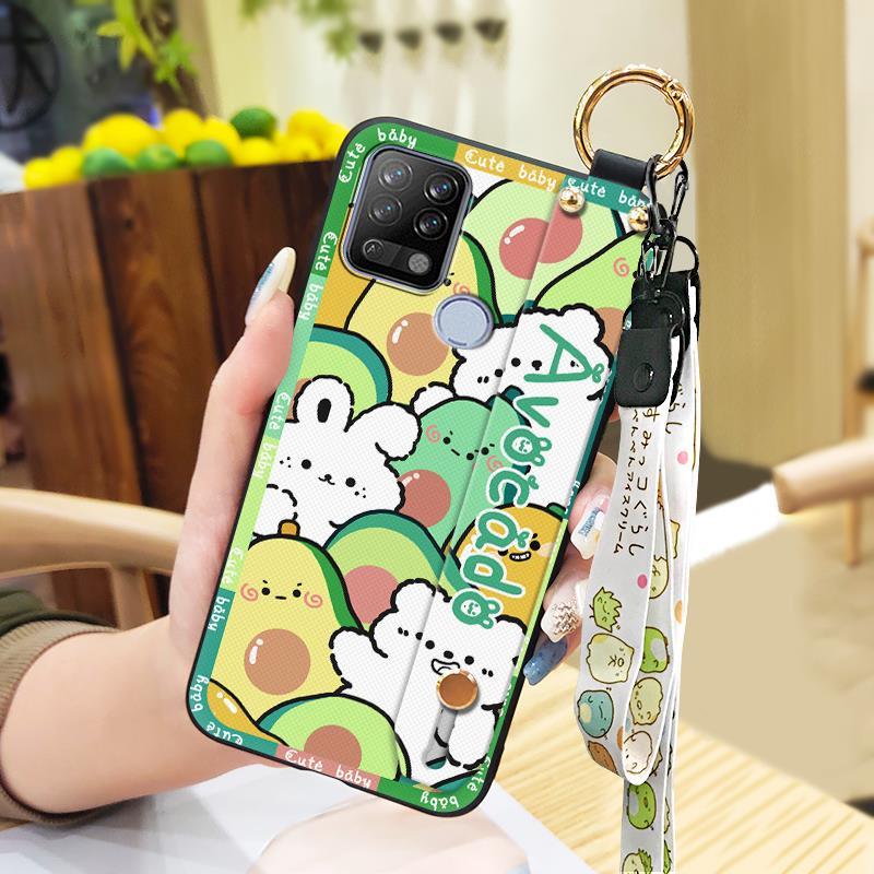 Wristband Silicone Phone Case For Tecno Pova/LD7 Anti-dust Phone Holder Protective Back Cover Kickstand Fashion Design