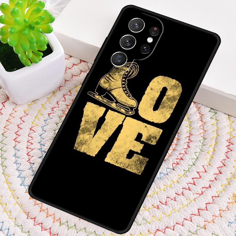 Love Ice Skating Silicone Phone Case For Samsung Galaxy Note 10 Pro S26 S25 S24 S23 S22 S21 Plus S25Ultra Capa Cover