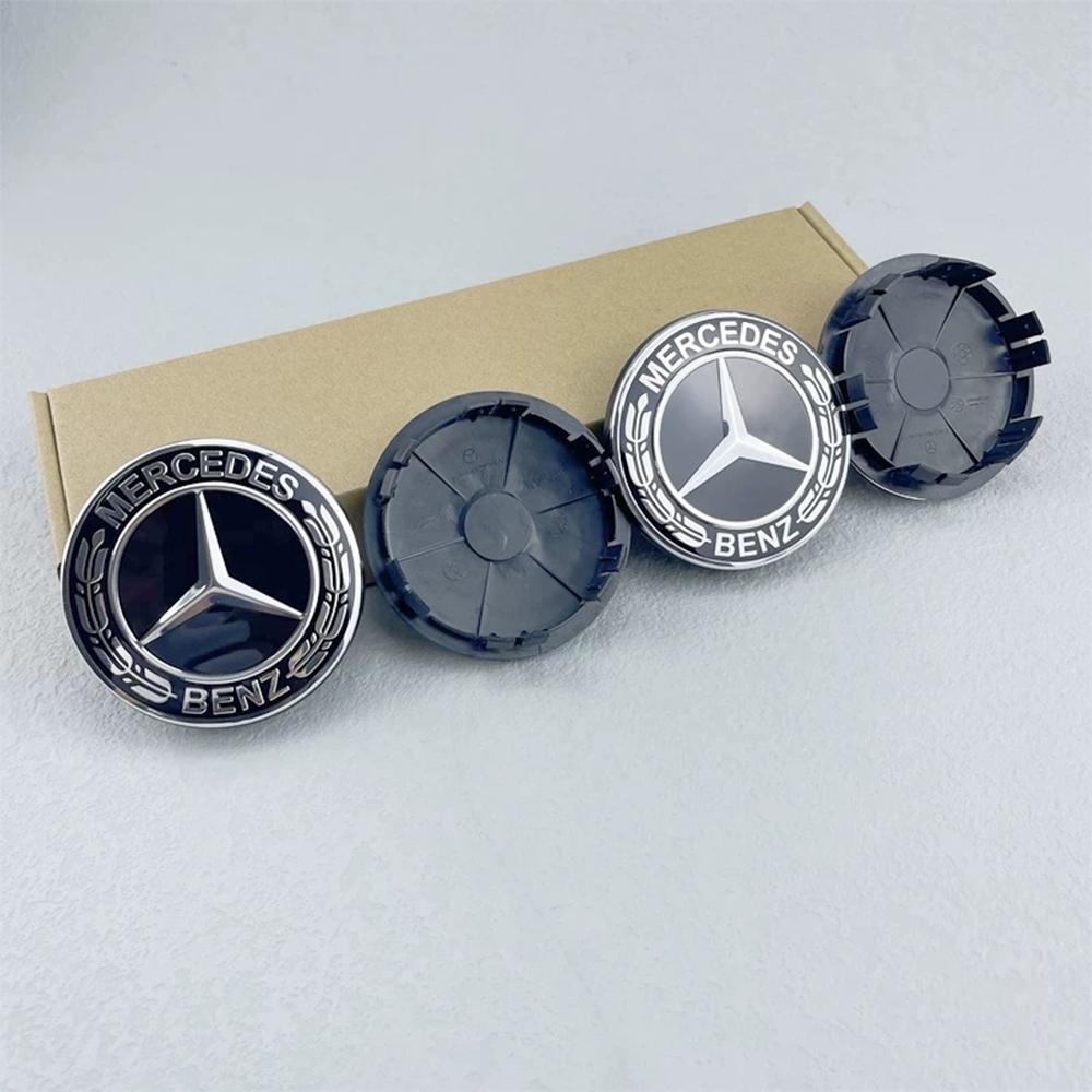 

4Pcs ABS 75MM New Black Raised Car Styling Wheel Center Cap For Mercedes Benz A1674015900