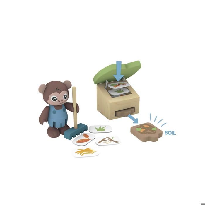 Jouet éducatif - Hape - Serre biologique - Bois durable - 5 pièces - Pour enfants à partir de 3 ans