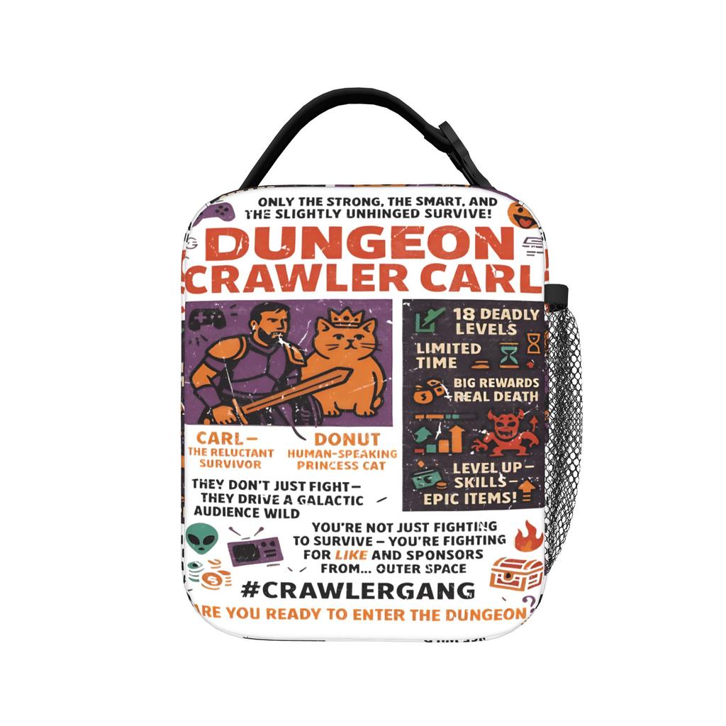 Quotes Popular Book Series Insulated Lunch Bags Large Dungeon Crawler Carl Lunch Container Bag Lunch Box Tote Beach Picnic