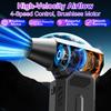 Wireless 140000RPM LED Light with Multiple Outlet Nozzles 4-speed Adjustable Car Snow Removal, Portable Strong Blowing Electric Turbojet Fan