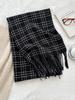 Damen Imitation Kaschmir Retro Karomuster Strickschal Kopftuch Elegant Lässig Quaste Schal Dame Mujer Wickeltuch Schal Winter Neu Koreanisch
