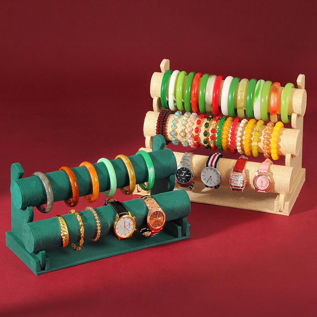 Bracelet T-Bar Rack Display For Bracelets And Bangles Wide Application Velvet Bracelet Display