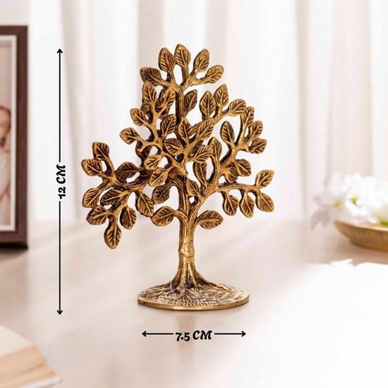 Pure Brass Tree  Tree of Life Showpiece for Home Decor, Feng Shui Brass Finish Brass Decoration Item for Home Living Room