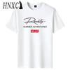 HNXC Cotton Short Sleeve T-shirt Men's Fashion Loose Half Sleeve Shirt Printed Compassionate Shirt