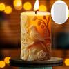 3D Bird branch relief cylindrical candle silicone mold bird Crow leaf branch resin mould Rose flower bird cement gypsum  molds
