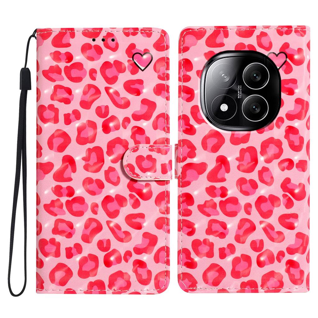 For Xiaomi Redmi Note 14 Pro 5G/Poco X7 5G Case PU Leather Wallet Phone Cover 3D Pattern Printing