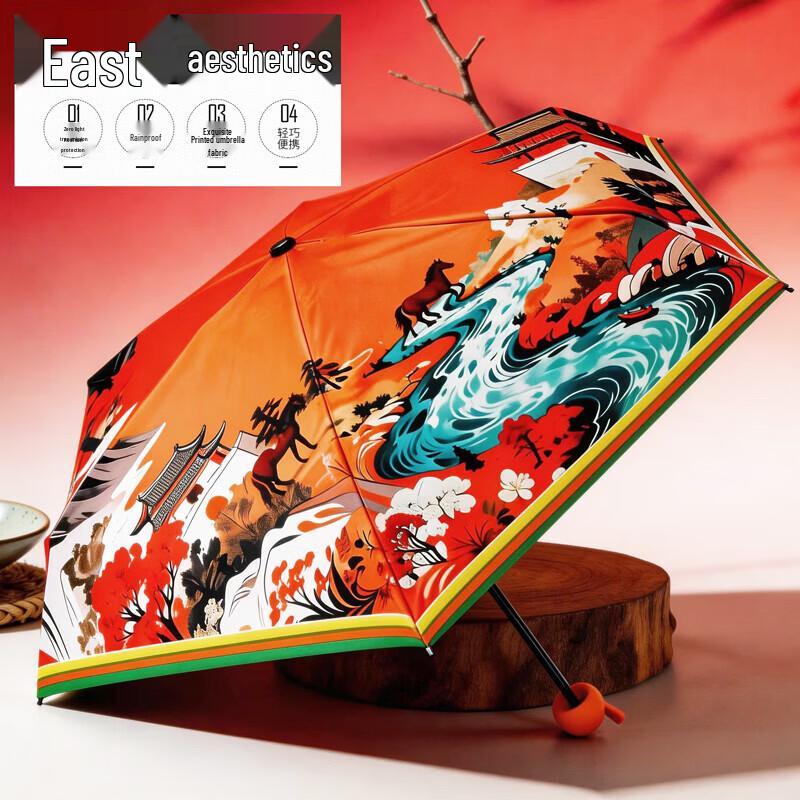 Era Rainforest Chinese Style 5-Fold Pocket Umbrella