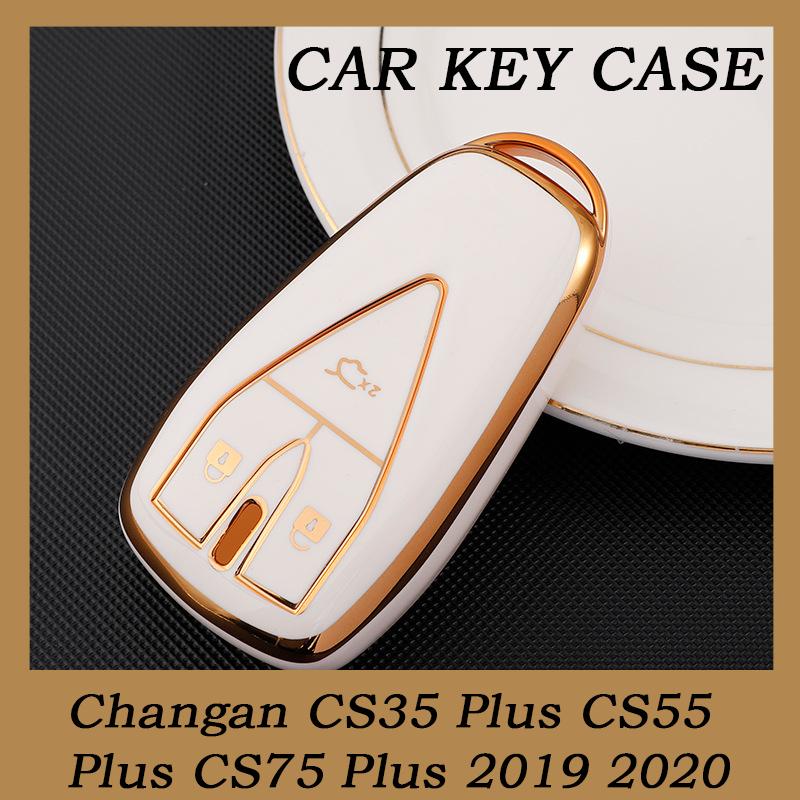 3/4/5 Buttons Phnom Penh Car Remote Key Case Cover Shell Fob Protector Bag Holder for Changan CS35 Plus CS55 Plus CS75 Plus 2019 2020