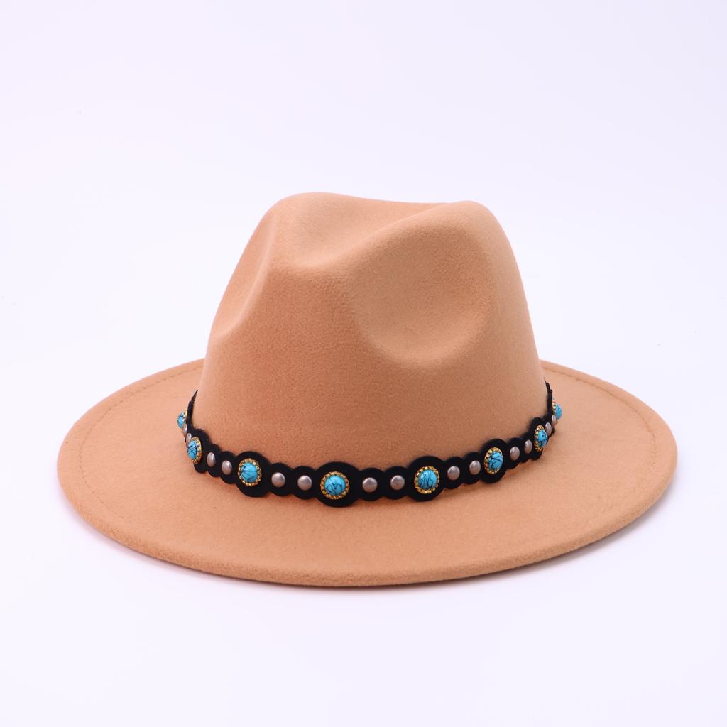 European and American fashion casual top hats men's and women's autumn and winter new black soft woolen jazz hats versatile cowboy hats
