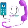 Telephone Handset for Cellphone, Retro Phone Handset with 3.5mm Jack Mobile Phone Receiver Old Telephone Headset Handheld Receiver for Cell
