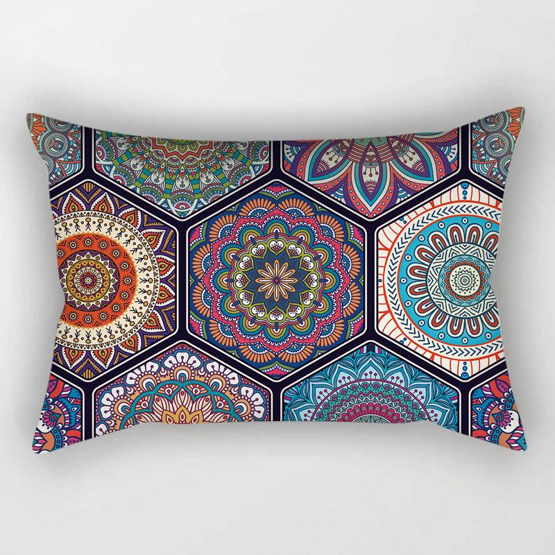 Mandala Cushion Cover 30x50 Polyester Vintage Pattern Pillowcover Decorative Sofa Cushions Throw Pillows Home Decor Pillowcase