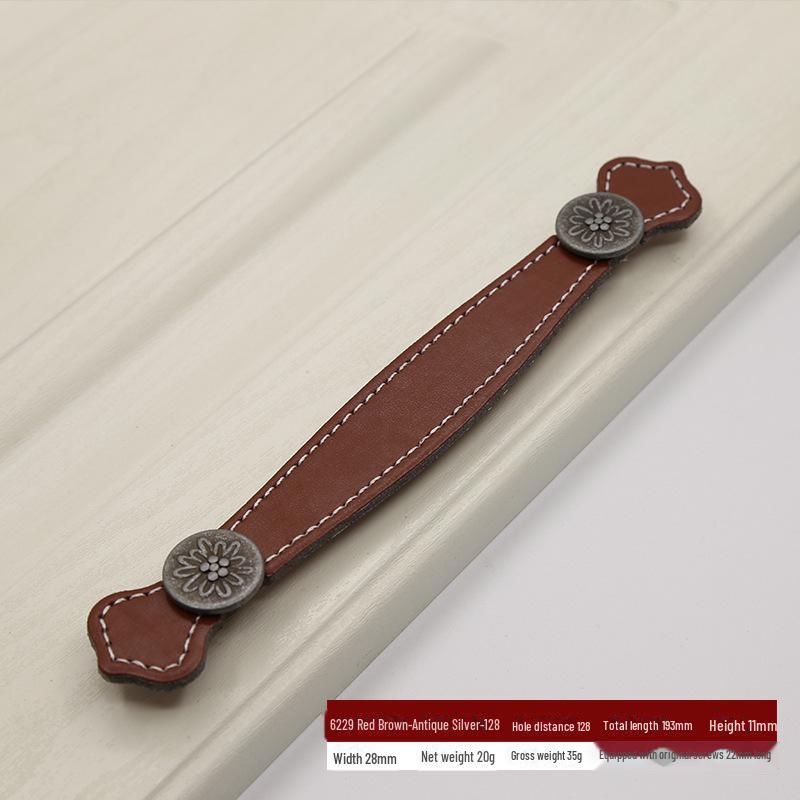Brown Leather Handle for European Modern Cabinets and Wardrobes