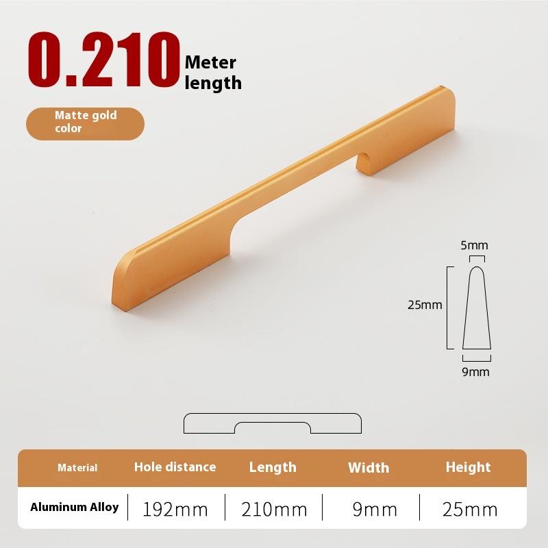 Solid Black Lengthening One Meter Cabinet Long Handle Modern Simple Lengthening Cabinet Door Handle