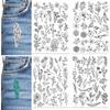 Wasserlöslicher Stabilisator Stickmuster, Stick- und Reißpapier zum Aufkleben, Blumenmuster Gänseblümchen Schmetterling Designs