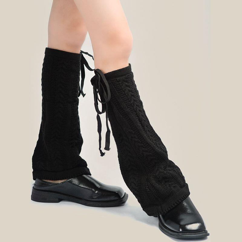 Japanischer JK-Muster Strick Süße Ausgestellte Y2K Slouchy Socken Ins Student Spice Girl Subkultur Wadenstulpen