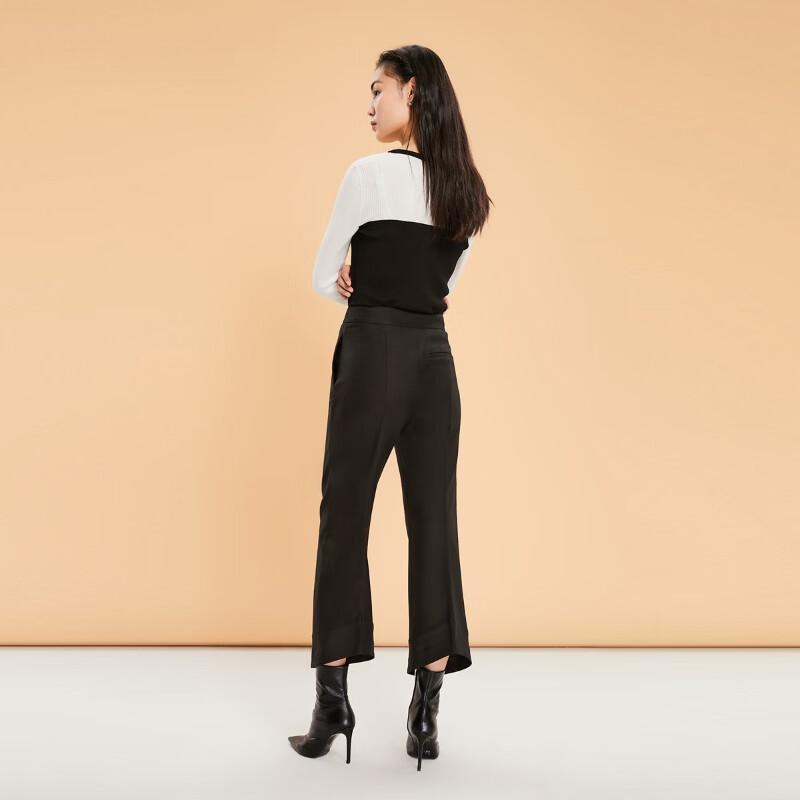 VEROMODA Women's Mid-Waist 7/8 Straight Leg Suit Pants